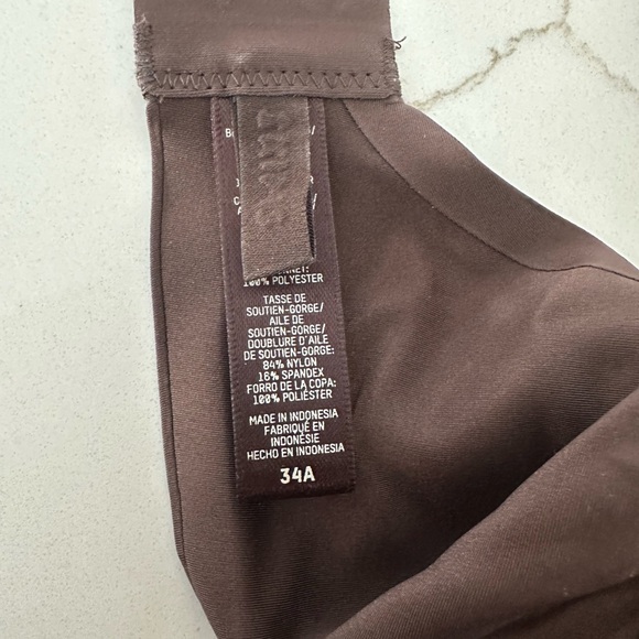 Skims Ultimate Push Up Plunge Bra Cocoa Brown Size 34A - Picture 2 of 2